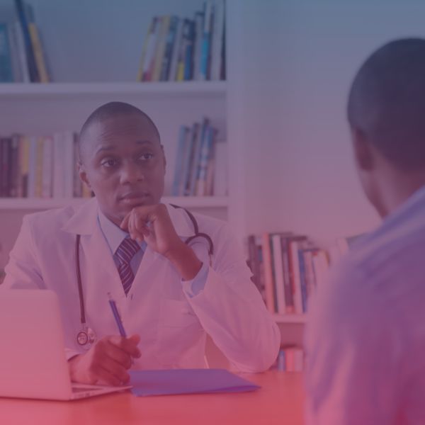 Doctor with patient